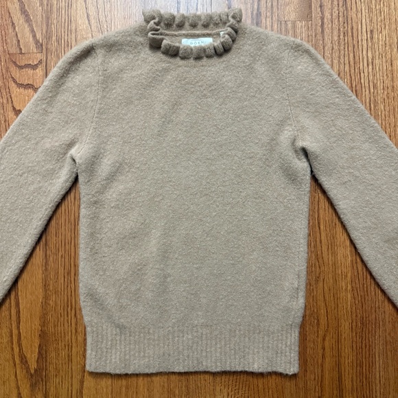 Doen Assis Alpaca Blend Ruffle Trim Sweater in Camel size XS - Picture 3 of 14